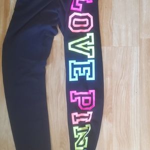 Pink Victoria Secret leggings. Size Medium